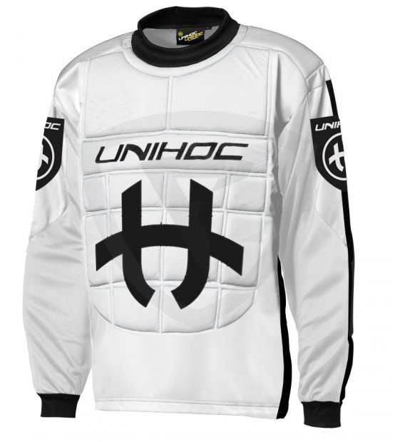 Unihoc Shield JR. White / Black goalie jersey Unihoc Shield JR. White/Black brankářský dres
