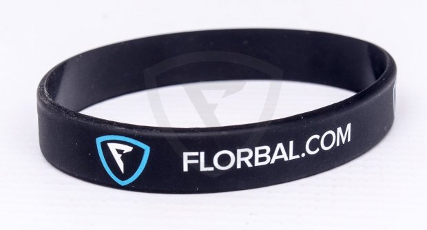 Florbal.com Black silicone wristband Florbal.com Black silikonový náramek