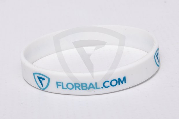 Florbal.com White silikonový náramek Florbal.com White silikonový náramek