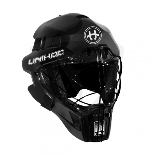 Unihoc Inferno 66 Black Goalie Mask 12548 GOALIE MASK UNIHOC INFERNO 66 BLACK