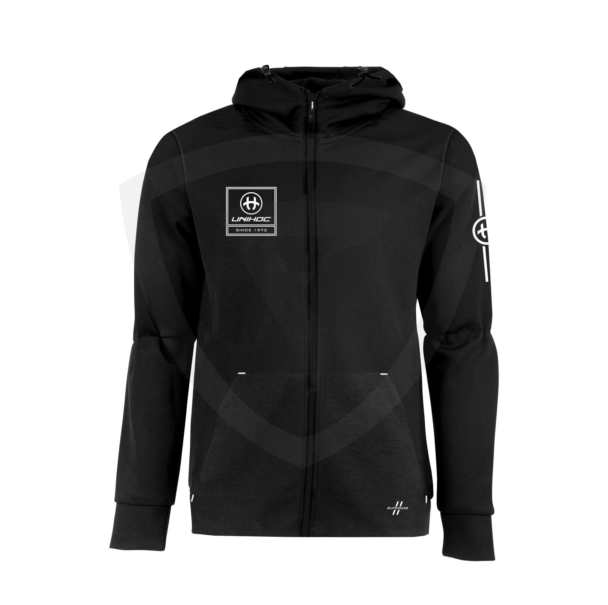 Unihoc Superior Hood Zip Black SR