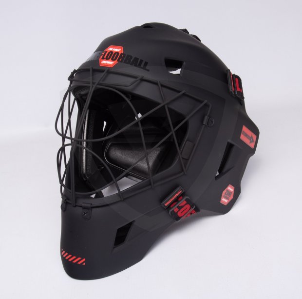 Zone PRO Cat Eye Cage Goalie Mask Black-Red Zone PRO Cat Eye Cage Goalie Mask Black-Red