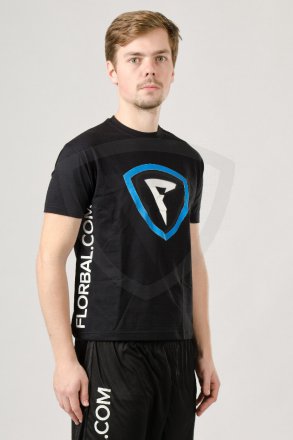 Florbal.com T-Shirt New Style Black Blue