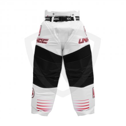 Unihoc Inferno White-Red Senior brankářské kalhoty