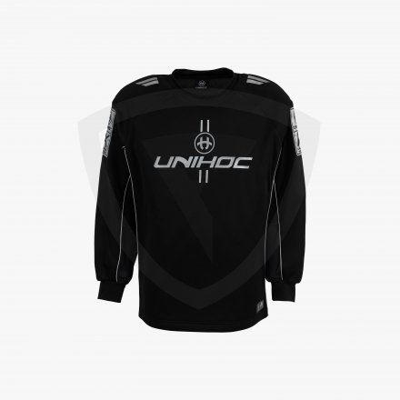 Unihoc Alpha Goalie Sweater Black-Silver